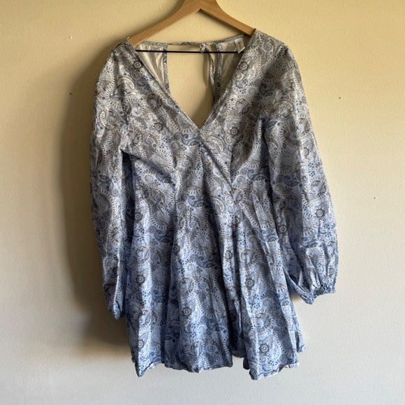 Sokie Collective Puff Sleeve Paisley Mini Dress - Picture 4 of 10